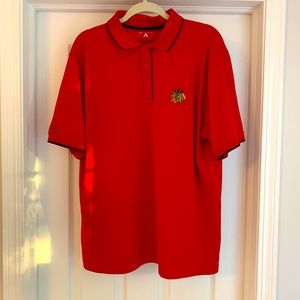 NHL Chicago Blackhawks Large Red Polo Shirt